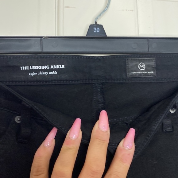 Adriano Goldschmied The Legging Ankle black distressed jeans 28R - Picture 3 of 10